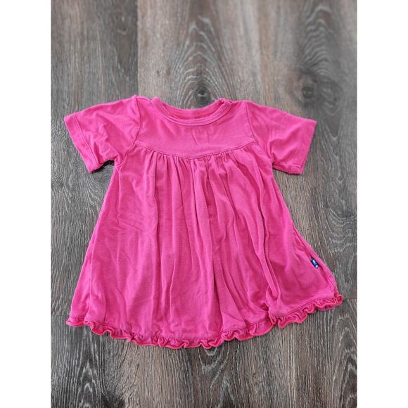 KicKee Pants Bamboo Baby Girl Pink Dress -‎ Newborn Size #8 - Picture 1 of 4